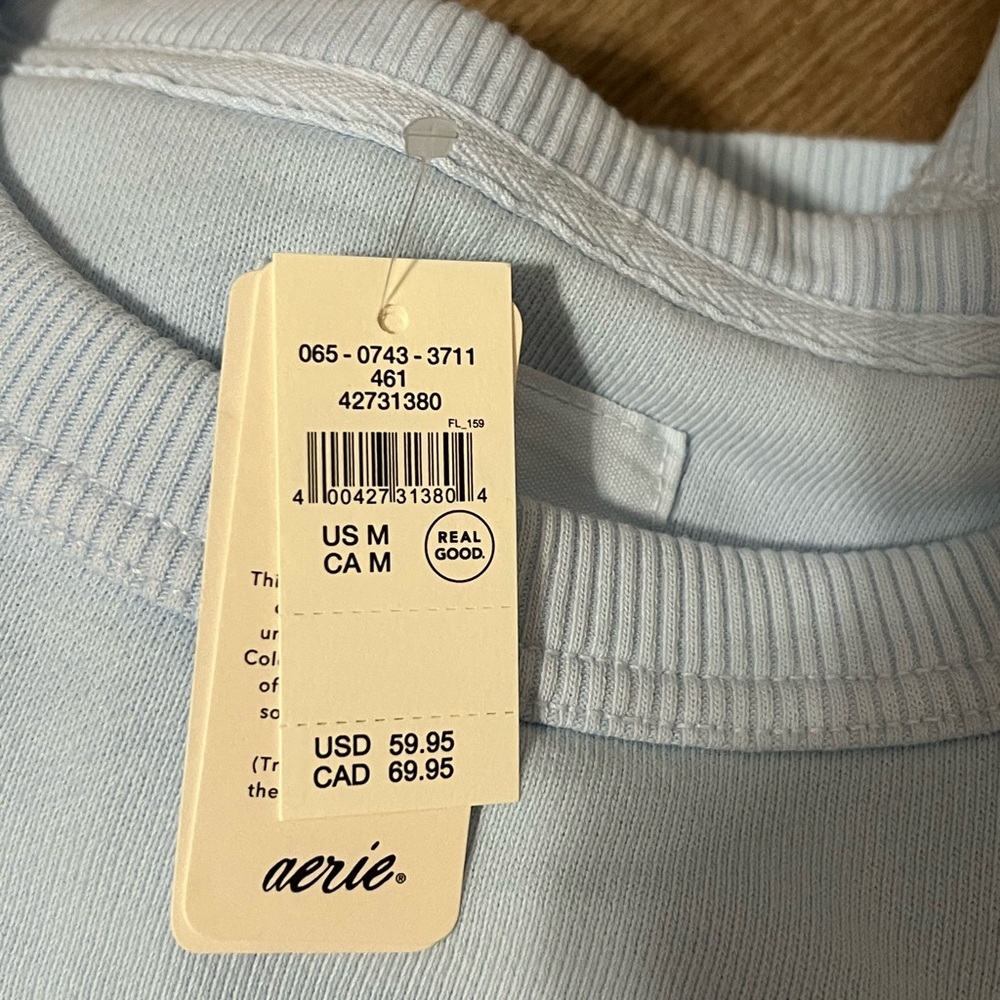 Aerie Light Blue Sweatshirt - Picture 6 of 9